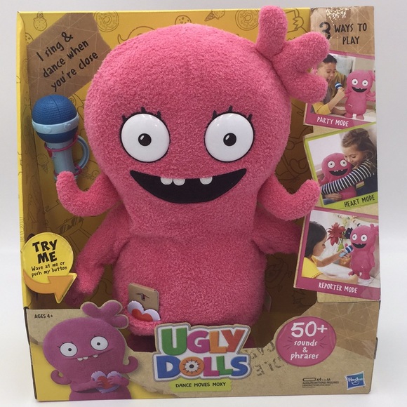 Ugly Dolls Dance Moves Moxy 50+ Sounds Phrases Pink Plush Talking Toy - Picture 13 of 13